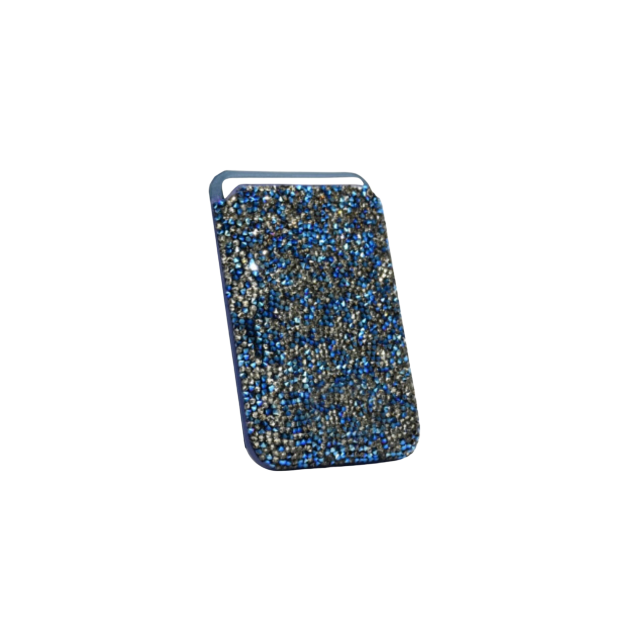 Magnetic Stone Glitter Card Holder Pocket