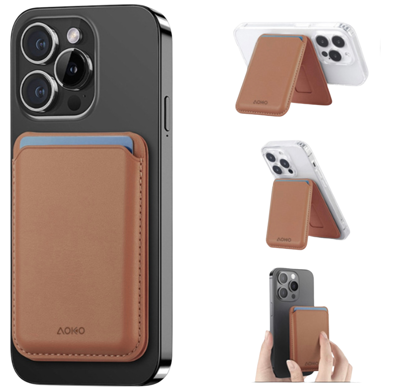 Magnetic Stand Card Holder Pocket
