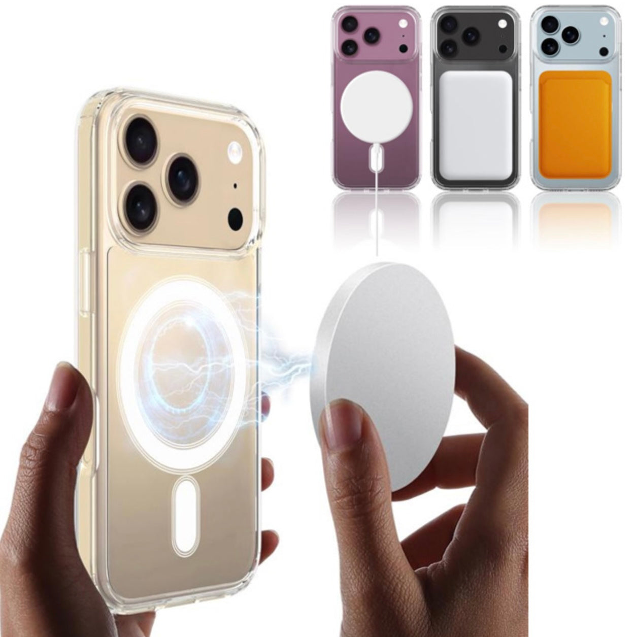 Clear Magnetic Hard Case iPhone 17 Pro Max