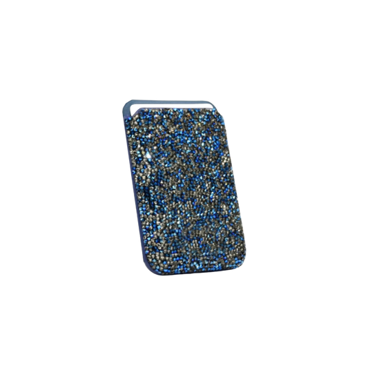 Magnetic Stone Glitter Card Holder Pocket